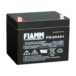 Batteria al piombo ricaricabile 12V 4.5Ah terminale faston 4.8mm FIAMM FG20451 491460454