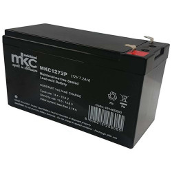 Batteria al piombo ricaricabile 12V 7.2Ah terminale faston 4.8mm MKC MKC1272P 491460250