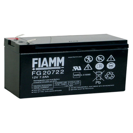 Batteria al piombo ricaricabile 12V 7.2Ah terminale faston 6.3 mm FIAMM FG20722 491460455
