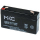 Batteria al piombo ricaricabile 6V 1.2Ah terminale faston 4.8mm MKC MKC612 491460201