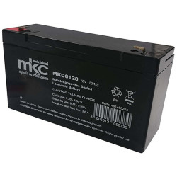 Batteria al piombo ricaricabile 6V 12Ah terminale faston 4.8mm MKC MKC6120 491460203