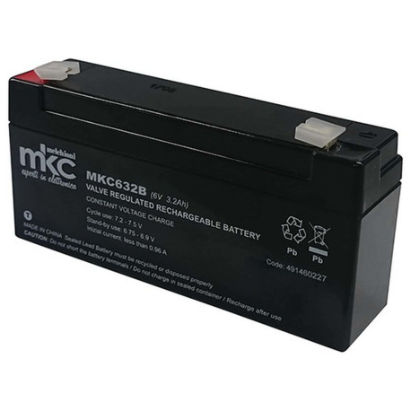 Batteria al piombo ricaricabile 6V 3.2Ah MKC MKC632B 491460227