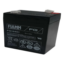 Batteria al piombo ricaricabile 6V 4.5Ah terminale faston 4.8mm FIAMM FG10451 491460365