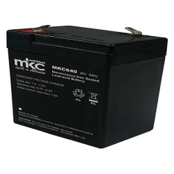 Batteria al piombo ricaricabile 6V 4Ah terminale faston 4.8mm MKC MKC640 491460216