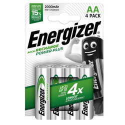 Pila stilo AA - 1,2V - Power Plus - ricaricabili - Energizer - blister 4 pezzi