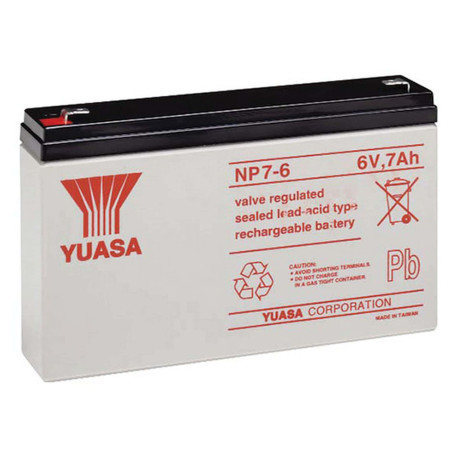 Batteria al piombo ricaricabile 6V 7Ah Yuasa NP7-6 491461503