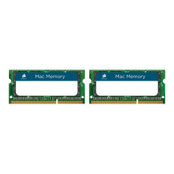 CORSAIR Mac Memory - DDR3 - kit - 8 GB: 2 x 4 GB - SO DIMM 204-pin - 1333 MHz / PC3-10666 - CL9 - 1.5 V - senza buffer - non EC