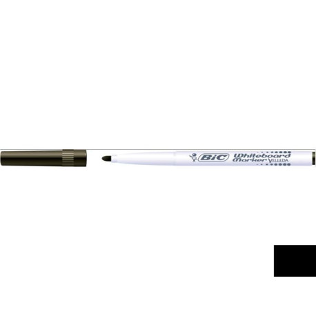 Bic Whiteboard Marker Velleda 1741 nero punta tonda ultra-resistente tratto 1 4 mm -Bic- fusto in plastica facile da impugnare 