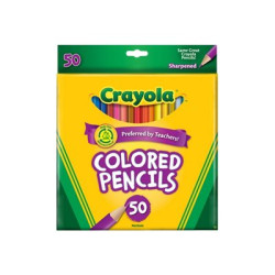 Crayola - Pastello colorato - colori assortiti - 3.3 mm (pacchetto di 50)