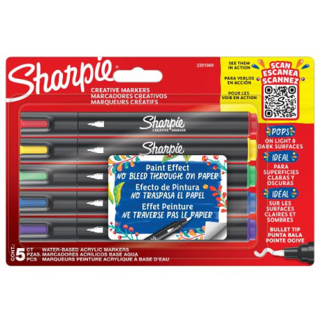 Sharpie - ASTUCCIO 5 MARCATORI CREATIVE MARKERS SHARPIE