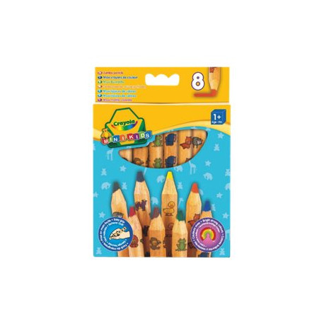 Crayola MINI KIDS Maxi - Pastello colorato - colori assortiti (pacchetto di 8)