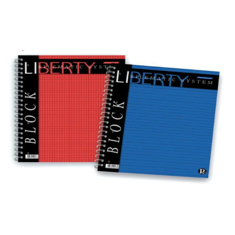 Blocchi Liberty spiralati A4 1R Fg. 80 70 gr/mq spiralato (conf.5)