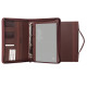 Portablocco Office - con manico - ecopelle - con zip - 28x36 cm - marrone - In Tempo