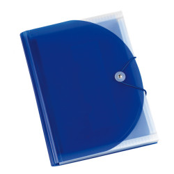 Portadocumenti a soffietto Plastidea -13 tasche - A4 - PP - blu - Iternet
