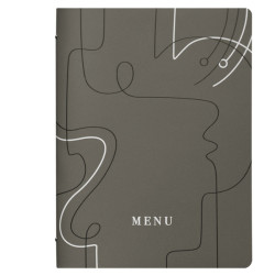 Portamenù linea Linee - A4 - 24,6x31,6 cm - grigio - Stilcasa