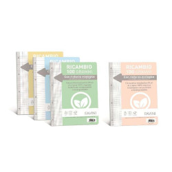 BLOCCHI QUADERNI E RUBRICHE - RICAMBIO RINFORZATO BIO 100 GR, 40 FF, MOD. Q