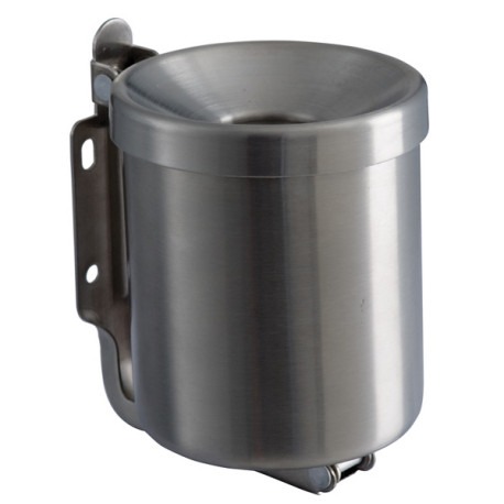 Posacenere murale Nido - diametro 13,5 cm - H 11 cm - 0,5 L - acciaio inox - Medial