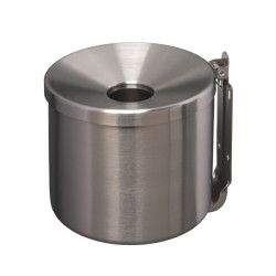 Posacenere murale Nido - diametro 16 cm - H 14 cm - 2 L - acciaio inox - Medial