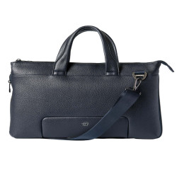Borsa espandibile Gate Trended - con manici - 41 x 30 x 7 cm - ecopelle - blu - In Tempo