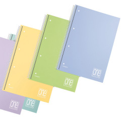 Quaderno spiralato Pastel One Color PP- A5+ - 5mm - 80 fogli - 80 gr -  c/fori - Blasetti