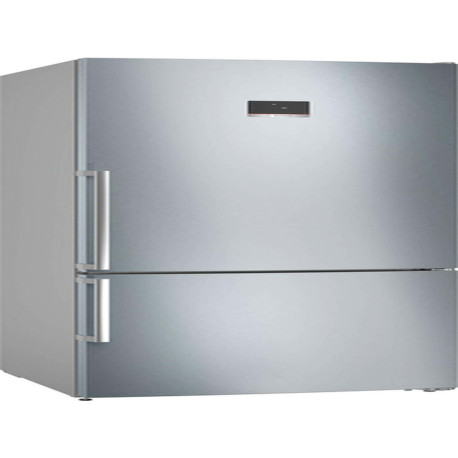 Bosch Serie 4 KGN76XIEP Frigorifero Combinato da libera installazione 186 x 75 cm Acciaio anti-impronta Classe E, 526 L, SN-T, 