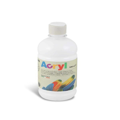 BOTT 500ML TEMP ACRILICA BIANCO