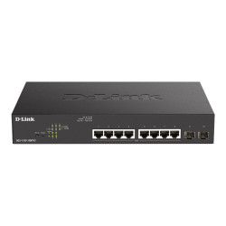 D-Link DGS 1100-10MP - V2 - switch - intelligente - 8 x 10/100/1000 (PoE) + 2 x Gigabit SFP - montabile su rack - PoE (130 W)