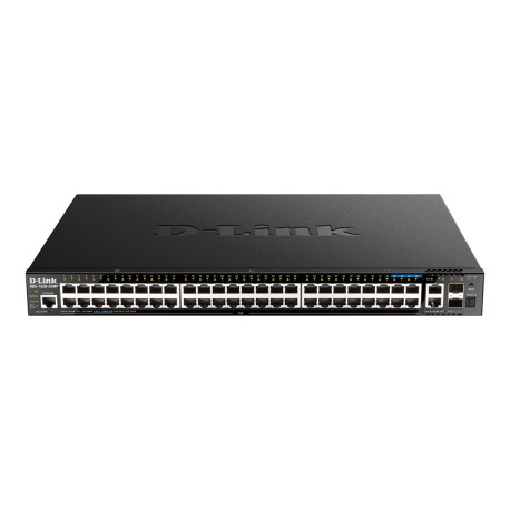 D-Link DGS 1520-52MP - Switch - L3 - intelligente - 44 x 10/100/1000 (PoE+) + 4 x 2.5GBase-T (PoE+) + 2 x 10 Gigabit Ethernet +