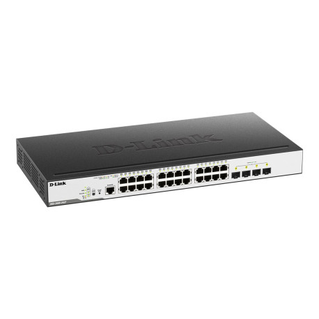 D-Link DGS 3000-28LP - Switch - gestito - 24 x 10/100/1000 (PoE) + 4 x SFP - montabile su rack - PoE (193 W)
