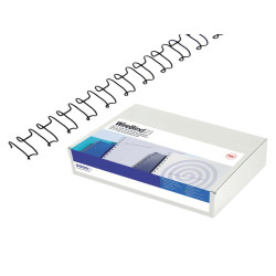 Dorsi spirale IbiWire - metallo - 21 anelli - 6 mm - argento - GBC - scatola 100 pezzi
