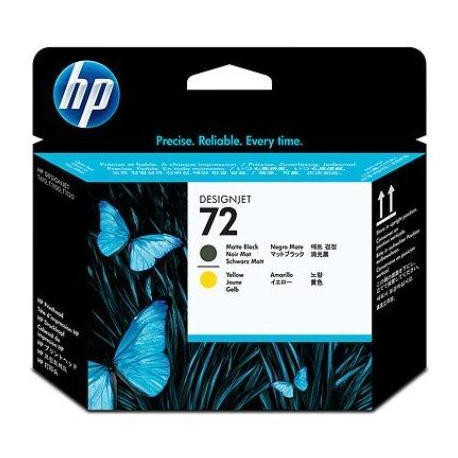 Testina di stampa HP 72 nero opaco e giallo