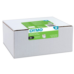 Rotolo 1000 etichette LW 2093094 - 32 x 57 mm - carta - multiuso - bianco - Dymo - value pack 6 pezzi