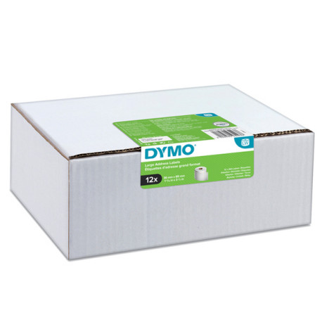 Rotolo 240 etichette LW 2093093 - 36 x 89 mm - carta - indirizzi estesi - bianco - Dymo - value pack 12 pezzi