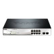 D-Link Web Smart DGS-1210-10P - Switch - gestito - 8 x 10/100/1000 (PoE+) + 2 x Gigabit SFP - desktop - PoE+ (78 W)
