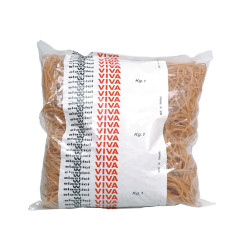 Elastici ad anello - diametro 12 cm - 1 kg - caucciù - avana - Viva