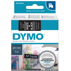 Nastro D1 standard 537210 - 24 mm x 7 mt - PL - bianco/nero - Dymo