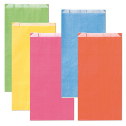 Sacchetto a soffietto - 12 x 22+4 cm - colori chiari assortiti - Rex Sadoch - conf. 100 pezzi