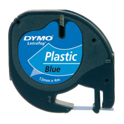 Nastro Letratag 912050 - 12 mm x 4 mt - plastica - blu - Dymo