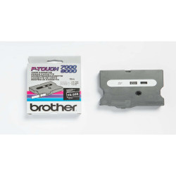 Brother - Nastro -  Bianco/Nero - TX335 - 12mm x15mt