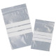 Sacchetto zip - con bande scrivibili e foro - 10 x 15 cm - 50 micron - LDPE - Viva - conf. 100 pezzi