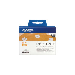 Brother - Rotolo 1000 Etichette quadrate 23 x 23 mm - Nero/Bianco - DK-11221