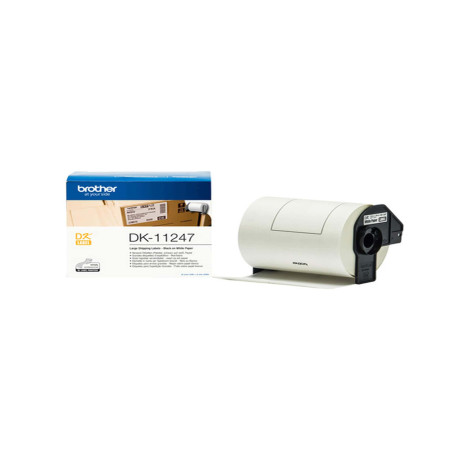 Brother - Rotolo 180 Etichette - carta adesiva - Nero/Bianco- 103,6 mm x 164,3 mm - DK-11247