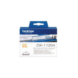 Brother - Rotolo 400 Etichette 17 x 54 mm - Nero/Bianco - DK-11204