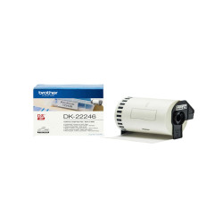 Brother - Rotolo etichetta continua - carta adesiva - Nero/Bianco - 103,6 mm x 30,48 mt - DK-22246