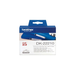 Brother - Rotolo etichetta continua - carta adesiva - Nero/Bianco - 29mm x 30,48mt - DK- 22210