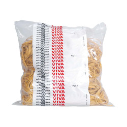 Elastici ad anello - diametro 9 cm - 1 kg - gomma - giallo - Viva