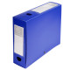 Scatola per archivio box - con bottone - 25 x 33 cm - dorso 8 cm - blu - Exacompta