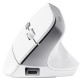 Trust BAYO II MOUSE WIRELESS ERGONOMICO VERTICALE RICARICABILE - 50 PLASTICA RICICLATA - BIANCO
