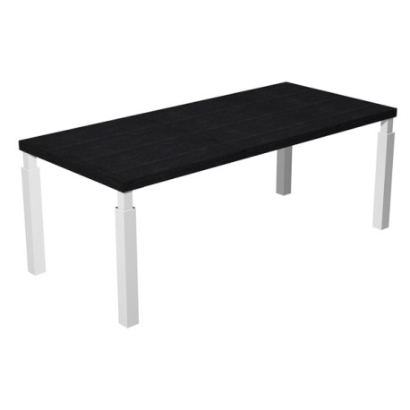 Scrivania direzionale Prestige Quadro - 180 x 90 cm - nero venato/bianco