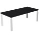 Scrivania direzionale Prestige Quadro - 210 x 90 cm - nero venato/bianco